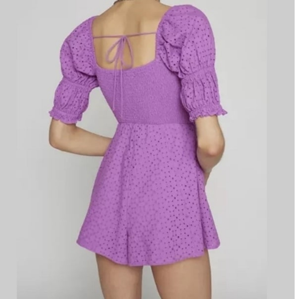 UO Kimchi Blue Ivy Eyelet Lace Romper NWT - Picture 2 of 8